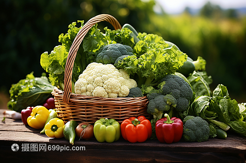 丰收的蔬菜篮
