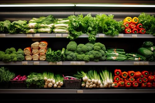 定格田间绿意 农产品新鲜蔬菜货架摄影的艺术与技巧